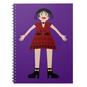 Carnet Gothique Halloween Vampire Lady