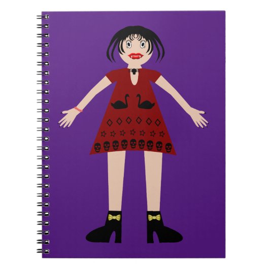 Carnet Gothique Halloween Vampire Lady (Devant)