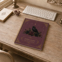 Gothique personnalisé Roses bordeaux Corbeau Acadé