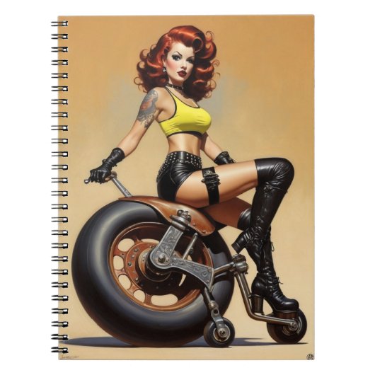Carnet Gothique Roller Derby Girl (Devant)