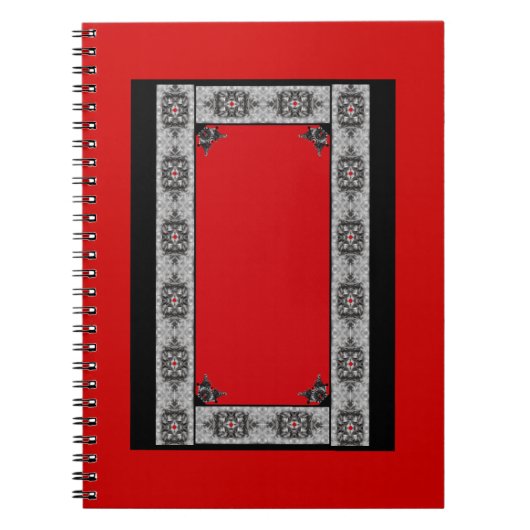 Carnet gothique rouge et noir (Devant)