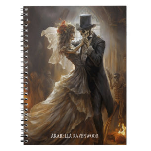 Carnet Gothique Squelette Mariée Groom Halloween Horreur