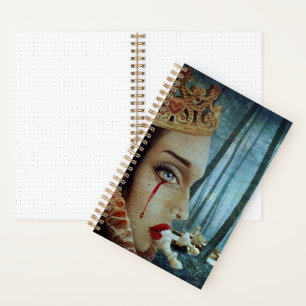 Carnet Gothique Surréaliste Unique Collage Triste Reine d