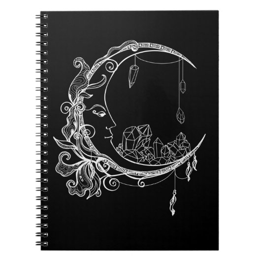 Carnet Gothique Wicca Crescent Goth Moon (Devant)