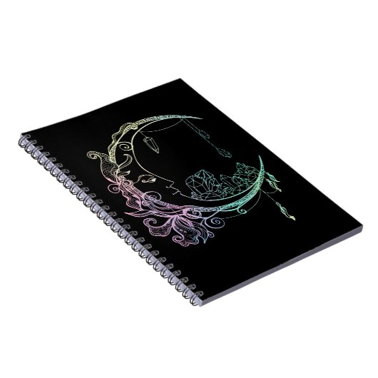 Carnet Gothique Wicca Crescent Pastel Goth Moon (Côté Droit)