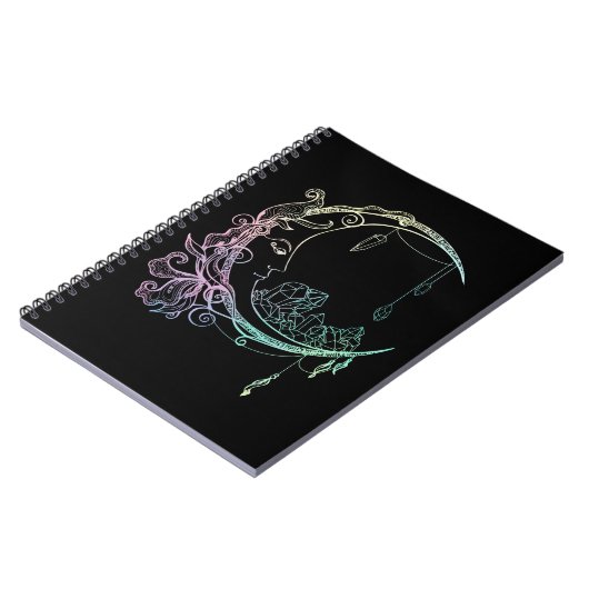 Carnet Gothique Wicca Crescent Pastel Goth Moon (Côté gauche)