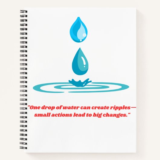 Carnet Goutte d'eau design premium (Devant)