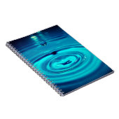 Carnet goutte d'eau éclaboussant bleu ondulation (Côté Droit)