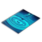 Carnet goutte d'eau éclaboussant bleu ondulation (Côté gauche)