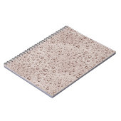Carnet gouttelettes d'eau Sepia (Côté gauche)