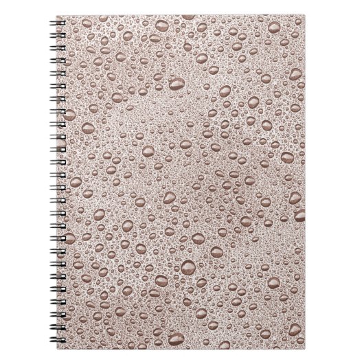 Carnet gouttelettes d'eau Sepia (Devant)