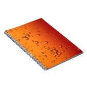 Carnet gouttelettes d'eau sur la surface orange (Côté Droit)