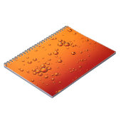 Carnet gouttelettes d'eau sur la surface orange (Côté gauche)