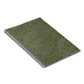 Carnet gouttelettes d'eau verte d'olive (Côté Droit)