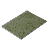Carnet gouttelettes d'eau verte d'olive (Côté gauche)