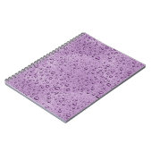 Carnet gouttelettes d'eau violette (Côté gauche)