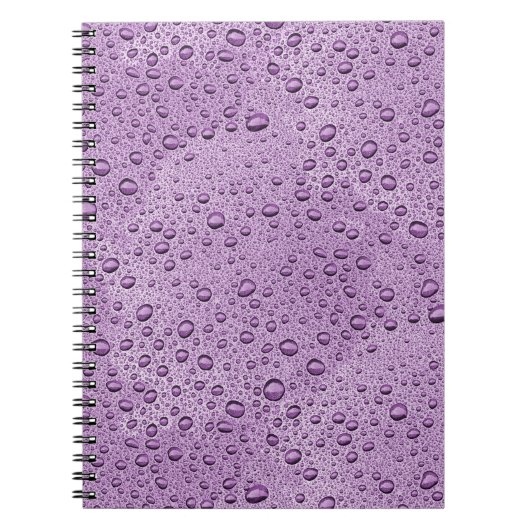 Carnet gouttelettes d'eau violette (Devant)