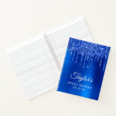 Carnet Gouttes de paillettes bleu royal pour un sweet six (Intérieur)