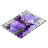 Carnet gouttes d'eau sur iris (Côté gauche)