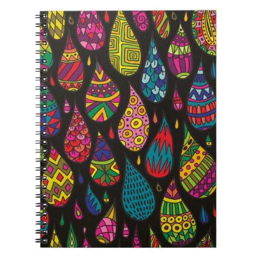 Carnet Gouttes décoratives à motif sans couture. Br (Devant)
