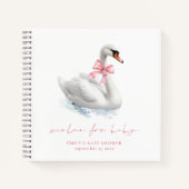 Carnet Graceful Swan Baby Shower Guest Book (Devant)