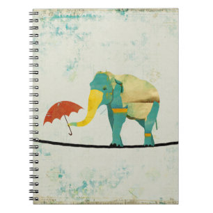 Carnet gracieux d'éléphant d'or