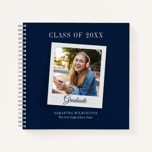 Carnet Grad 2023 Photo Script Graduation Party Guest Book (Devant)