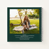 Carnet Grad 2025 Photos Graduation Green Guest Book (Dos)