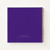 Carnet Grad Gold Script Purple Graduation Guest Book (Dos)