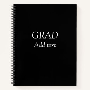 Carnet Grad simple graduation minimale élégante typo mode