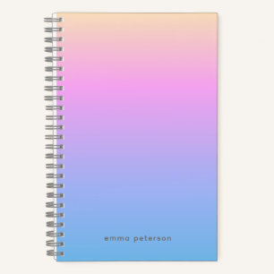 Carnet Gradient et nom d'été coloré