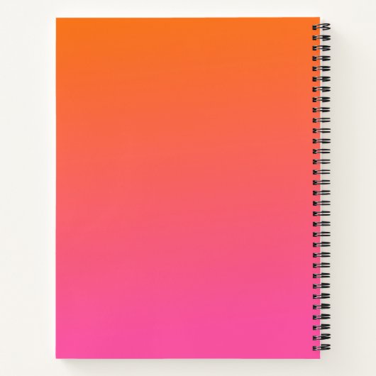 Carnet Gradient orange et rose (Dos)