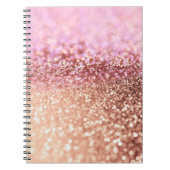 Carnet Gradient rose de scintillement de parties (Devant)