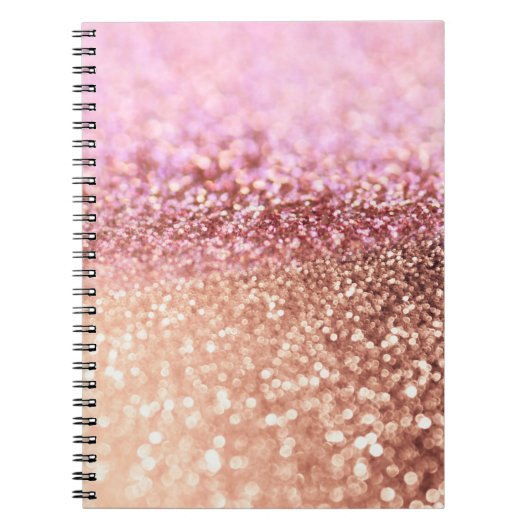 Carnet Gradient rose de scintillement de parties (Devant)