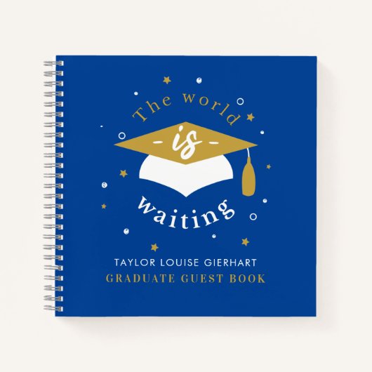 Carnet Graduation 2024 World attend Blue Party Invité (Devant)