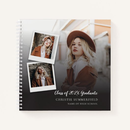 Carnet Graduation 2025 Grad Photos Script Invité (Devant)