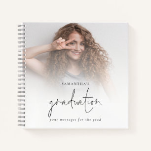 Carnet Graduation 2 Photos Overlay Grad Guest Book