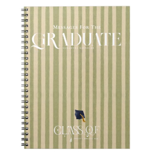 Carnet Graduation Advice & Message Notebook (Devant)