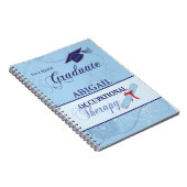 Carnet Graduation Bleu Fils, Cadeau Vertical (Côté Droit)