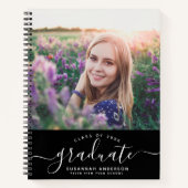 Carnet Graduation personnalisée Moderne Élégant Script Ph (Devant)