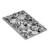 Carnet Graffiti Abstrait en noir et blanc (Côté Droit)