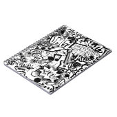 Carnet Graffiti Abstrait en noir et blanc (Côté gauche)