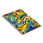 Carnet Graffiti coloré Abstrait Arrière - plan noir (Côté Droit)