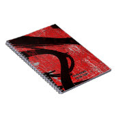 Carnet Graffiti Cool urbain rouge personnalisé (Côté Droit)