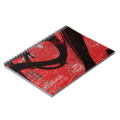 Carnet Graffiti Cool urbain rouge personnalisé (Côté gauche)