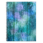 Carnet Graffiti de clôture en bois violet bleu vert turqu (Devant)