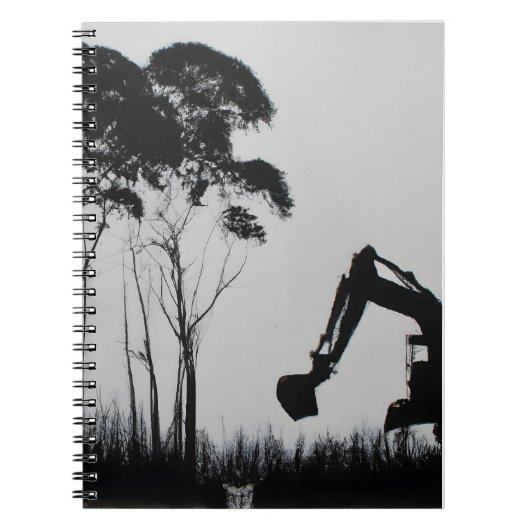 Carnet Graffiti de déforestation Silhouette Art (Devant)
