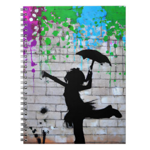 Carnet Graffiti de filles urbaines Jouer Silhouette Art