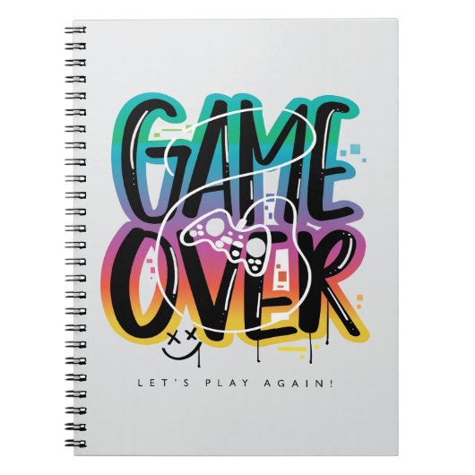 Carnet Graffiti de game over joystick joueur (Devant)