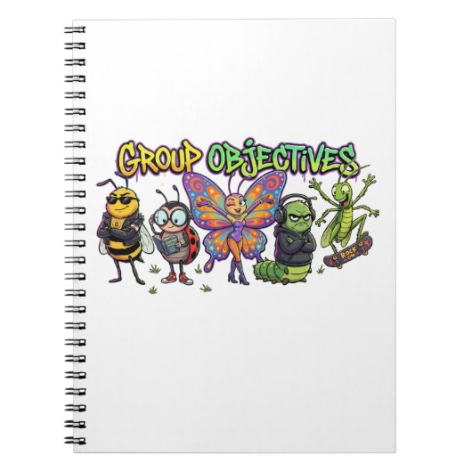 Carnet Graffiti de la Squad de Bugs de Dessin Animé Cool (Devant)